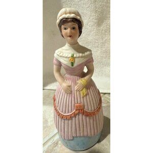 Victorian Beautiful Lady Ceramic Figurine Bell